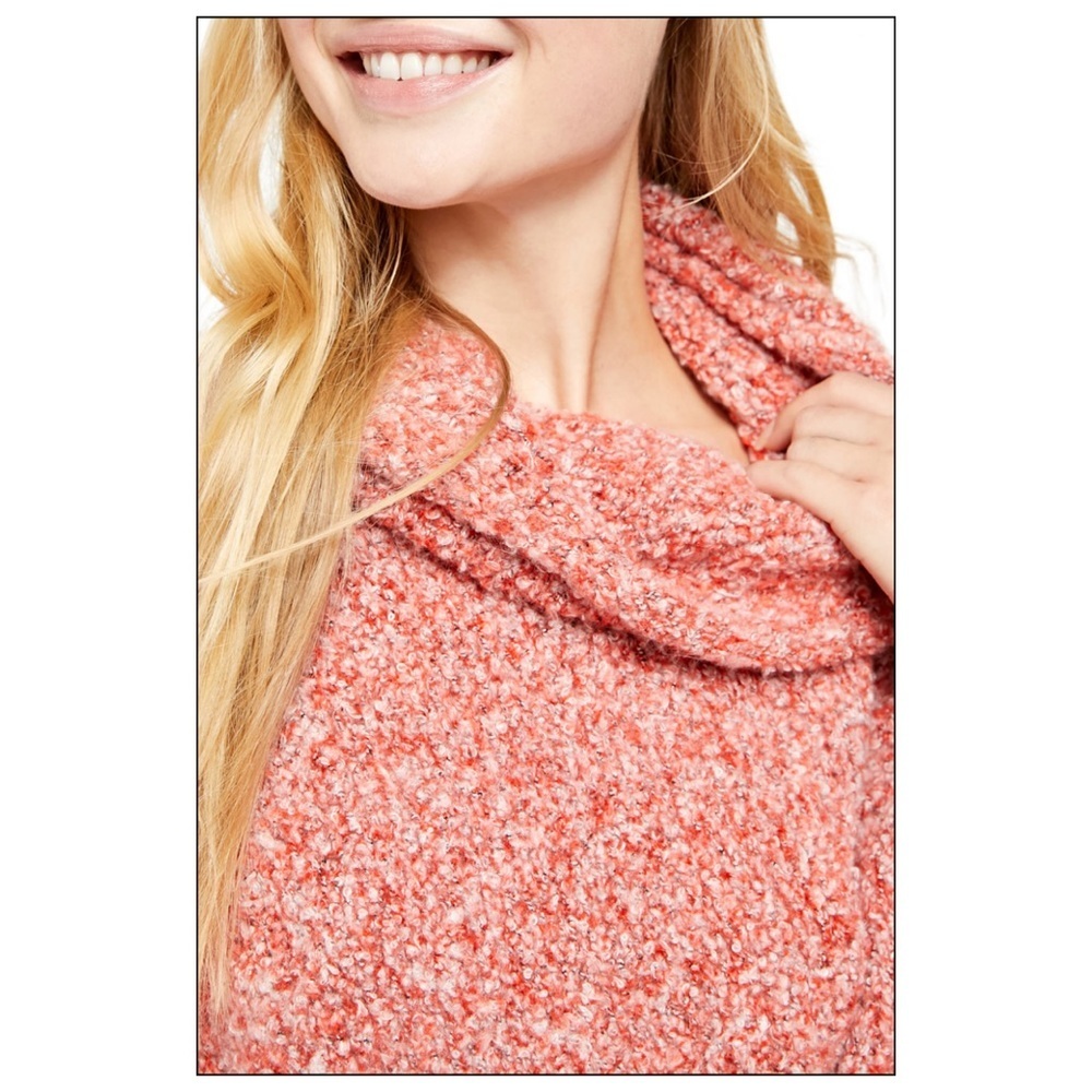 FREE People Red BFF Cowl Neck Slouchy Sweater - Picture 5 of 8